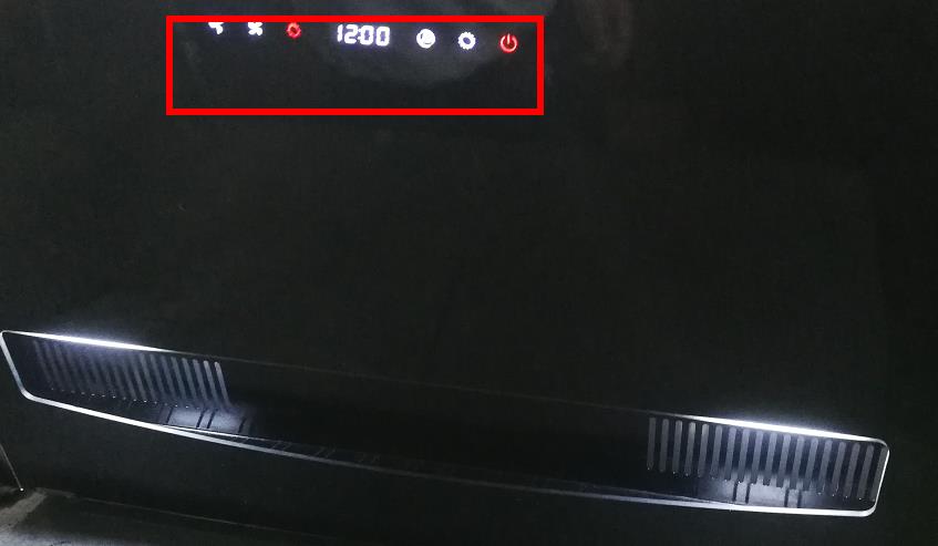 抽油烟机显示屏幕和触摸开关位置无提示信息